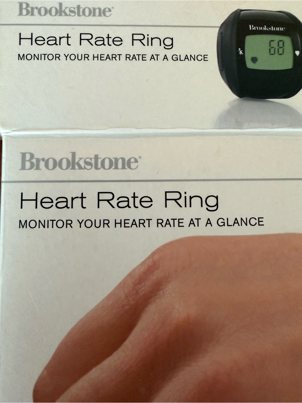 Brookstone Heart Rate Ring - Black - Wearable Heart Rate Monitor